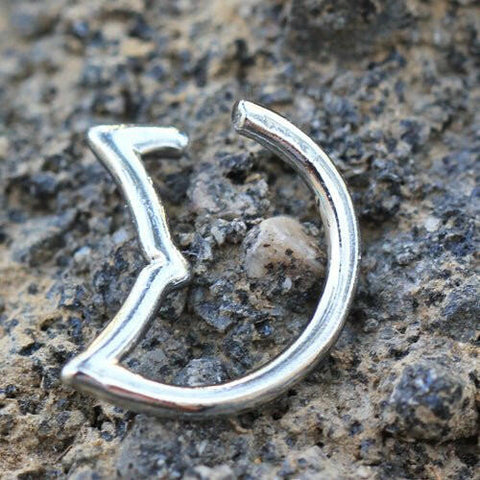 316L Stainless Steel Annealed Dolphin Tale Ring - Impulse Piercings