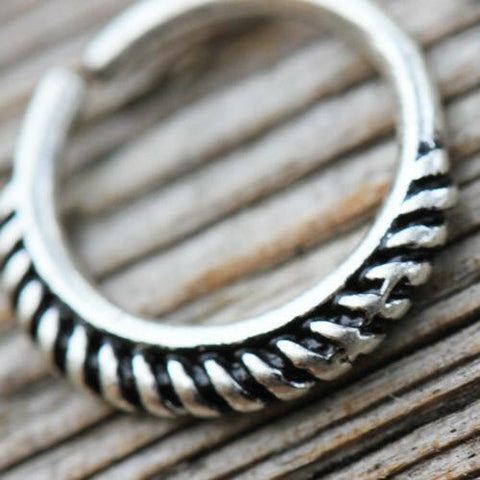 316L Stainless Steel Braiding Design Seamless Ring / Septum Jewelry - Impulse Piercings