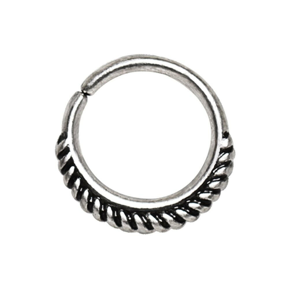 316L Stainless Steel Braiding Design Seamless Ring / Septum Jewelry - Impulse Piercings