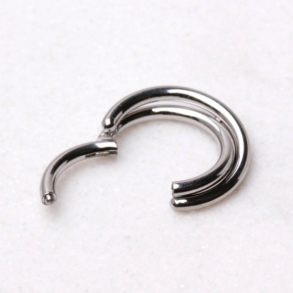 316L Stainless Steel Criss-Cross Hinged Clicker Ring - Impulse Piercings