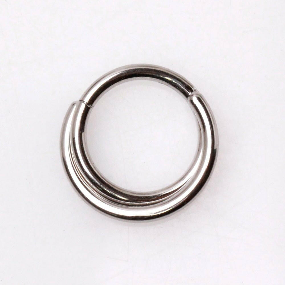 316L Stainless Steel Criss-Cross Hinged Clicker Ring - Impulse Piercings