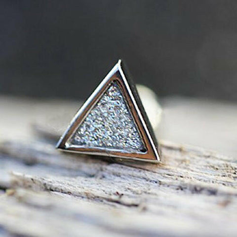 316L Stainless Steel CZ Dust Triangle Cartilage - Impulse Piercings