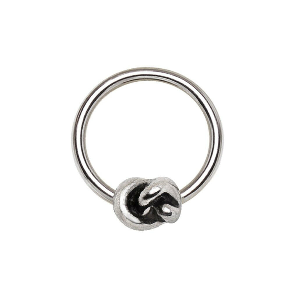 316L Stainless Steel Love Knot Captive Bead Ring / Septum Ring - Impulse Piercings