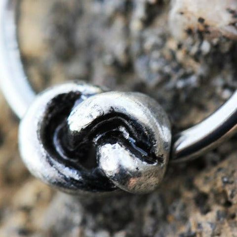 316L Stainless Steel Love Knot Captive Bead Ring / Septum Ring - Impulse Piercings