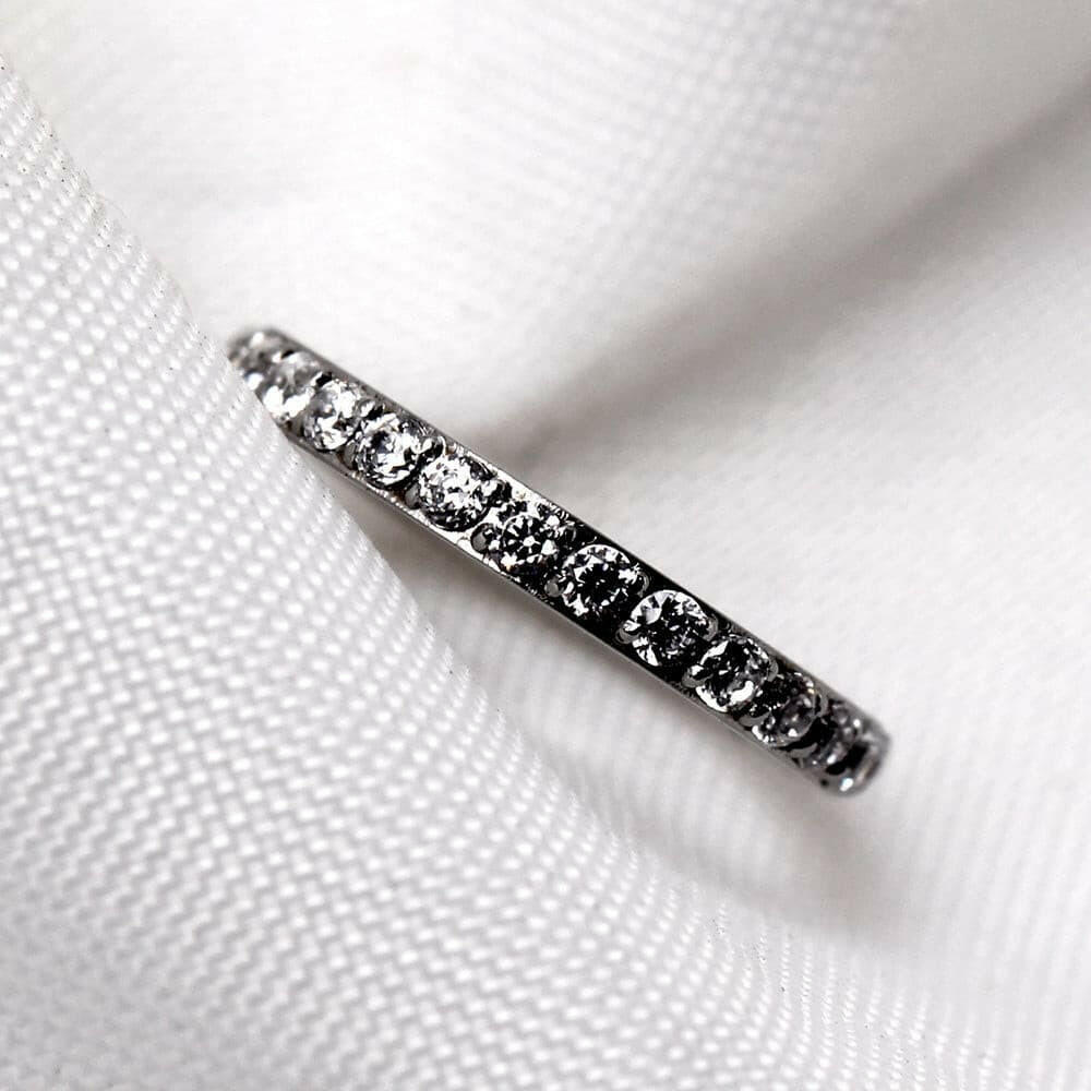 316L Stainless Steel Multi-Jeweled Seamless Clicker Ring.