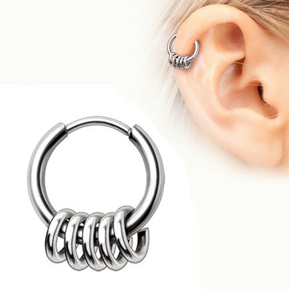 316L Stainless Steel Multi Ring Circular Clicker Ring - Impulse Piercings