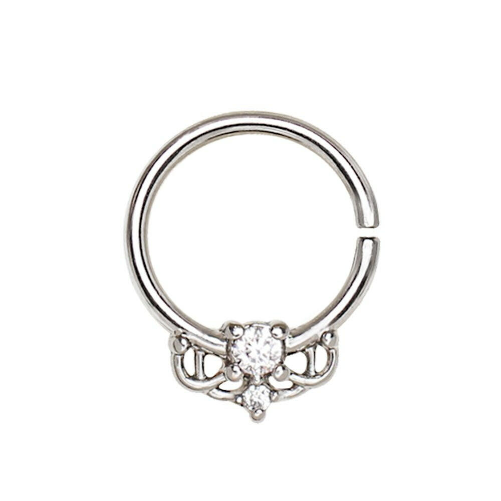 316L Stainless Steel Ornate Annealed Seamless Ring / Septum Ring - Impulse Piercings