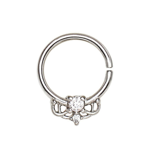 316L Stainless Steel Ornate Annealed Seamless Ring / Septum Ring - Impulse Piercings