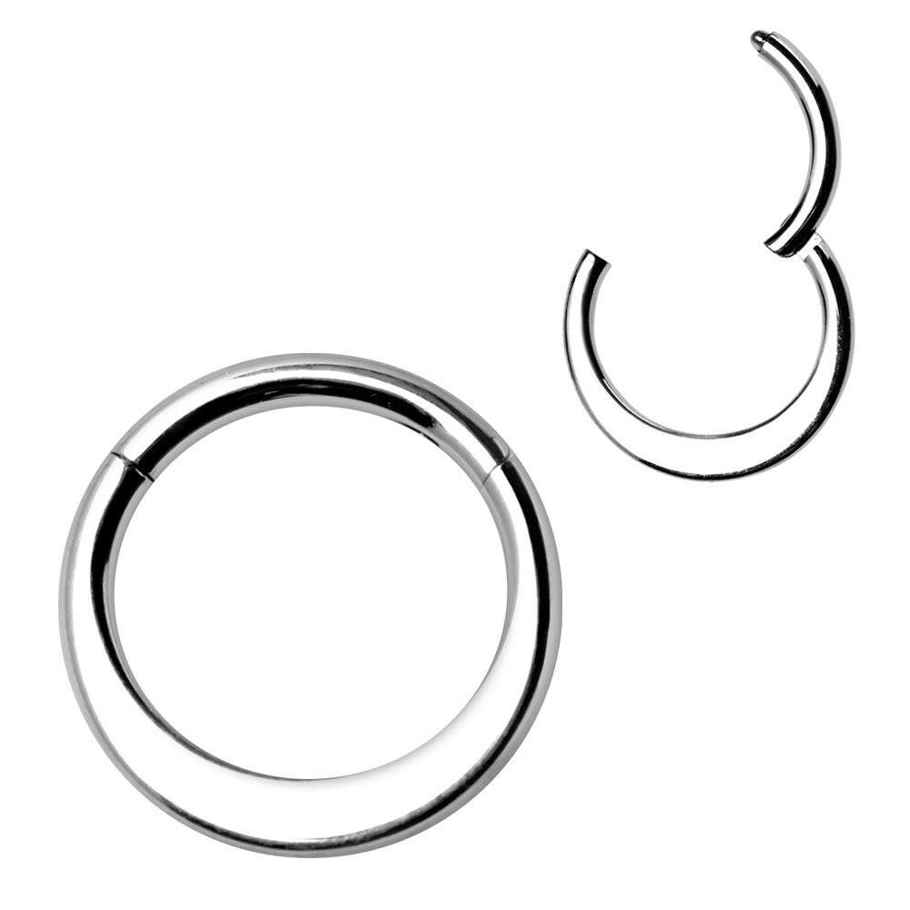 316L Stainless Steel Thicker Bottom Seamless Clicker Ring.