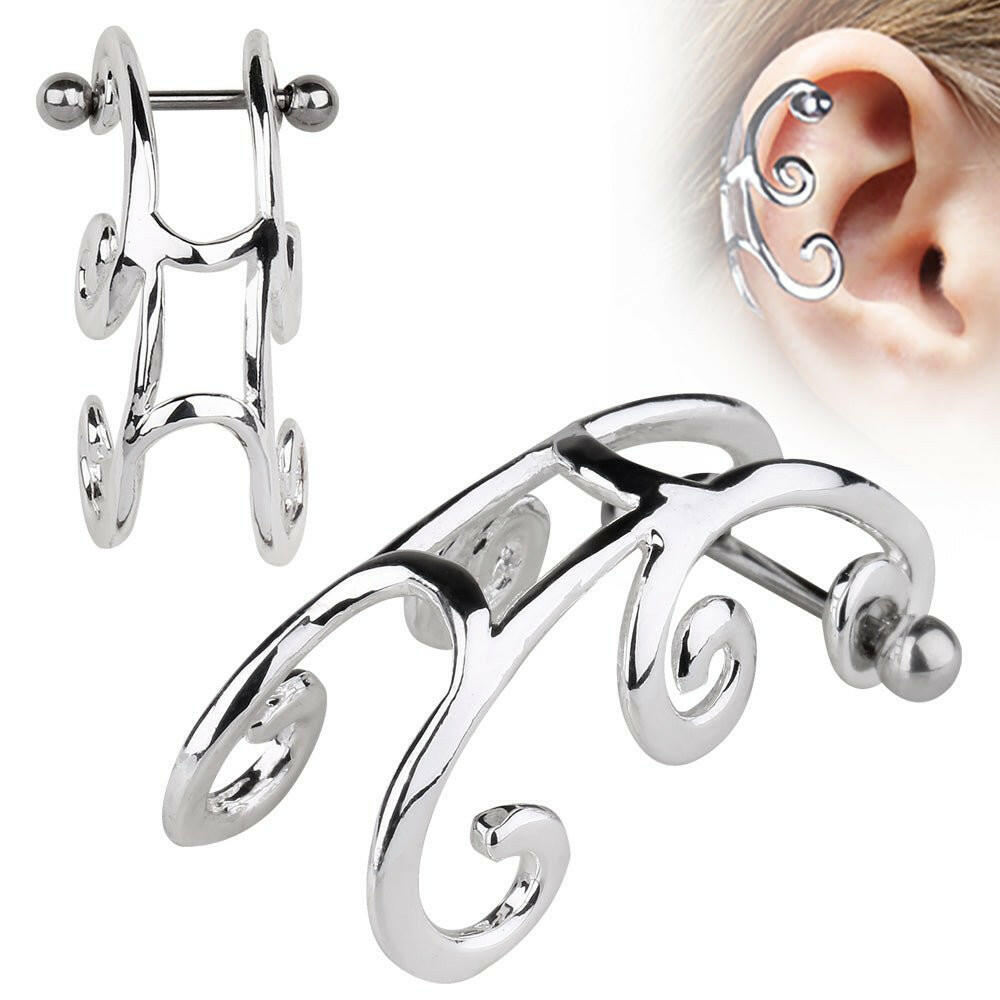 316L Surgical Steel Sleigh Cartilage Earring - Impulse Piercings