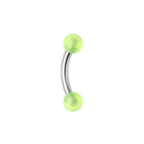 Acrylic Ball Curved Barbell Eyebrow Ring.