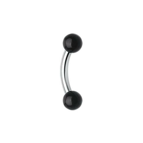 Acrylic Ball Curved Barbell Eyebrow Ring.