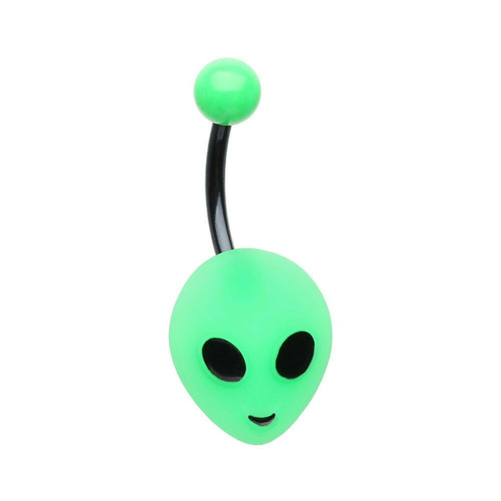 Alien UFO Non Dangle Belly Button Ring.