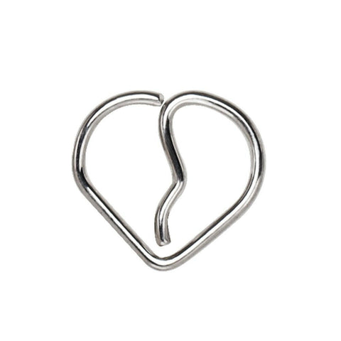 Annealed 316L Stainless Steel Broken Heart Cartilage Earring - Impulse Piercings