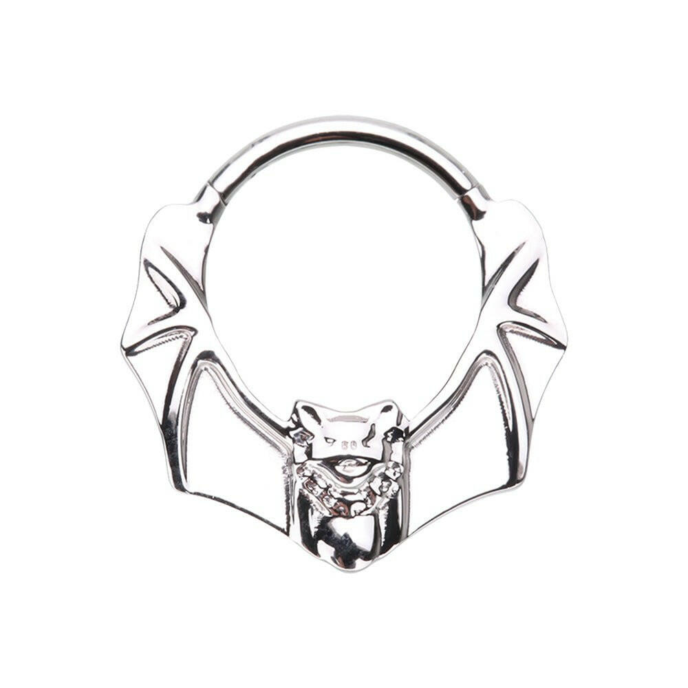 Bat Wings Steel Seamless Hinged Clicker Ring - Impulse Piercings