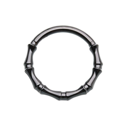 Black Bones Steel Seamless Hinged Clicker Ring - Impulse Piercings