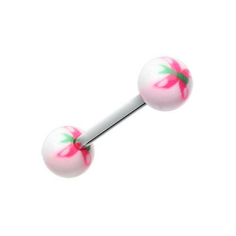 Butterfly Acrylic Top Barbell Tongue Ring.