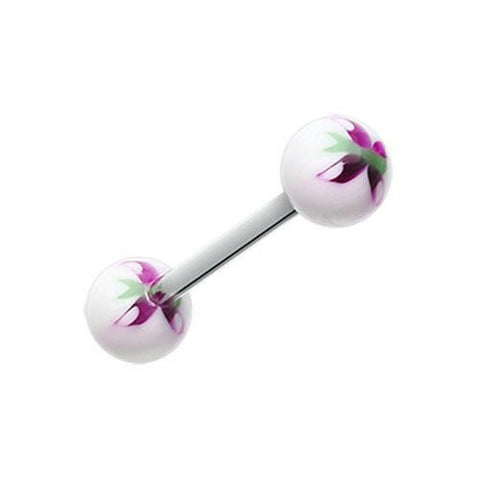 Butterfly Acrylic Top Barbell Tongue Ring.