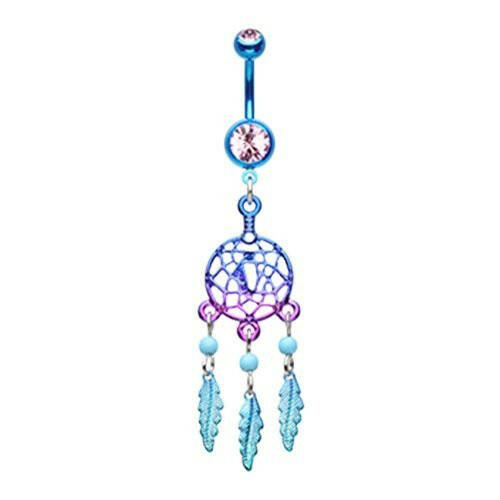 Candy Coated Dreamcatcher Belly Button Ring.