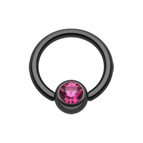 Colorline PVD Gem Ball Captive Bead Ring.