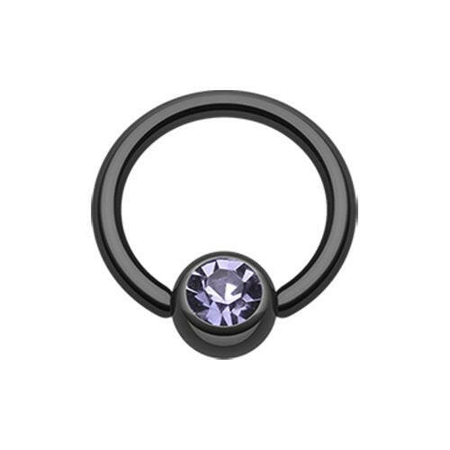 Colorline PVD Gem Ball Captive Bead Ring.