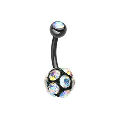 Colorline Sparkle Multi Gem Belly Button Ring.