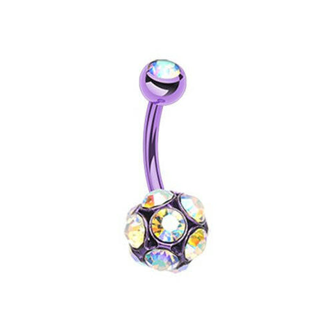 Colorline Sparkle Multi Gem Belly Button Ring.