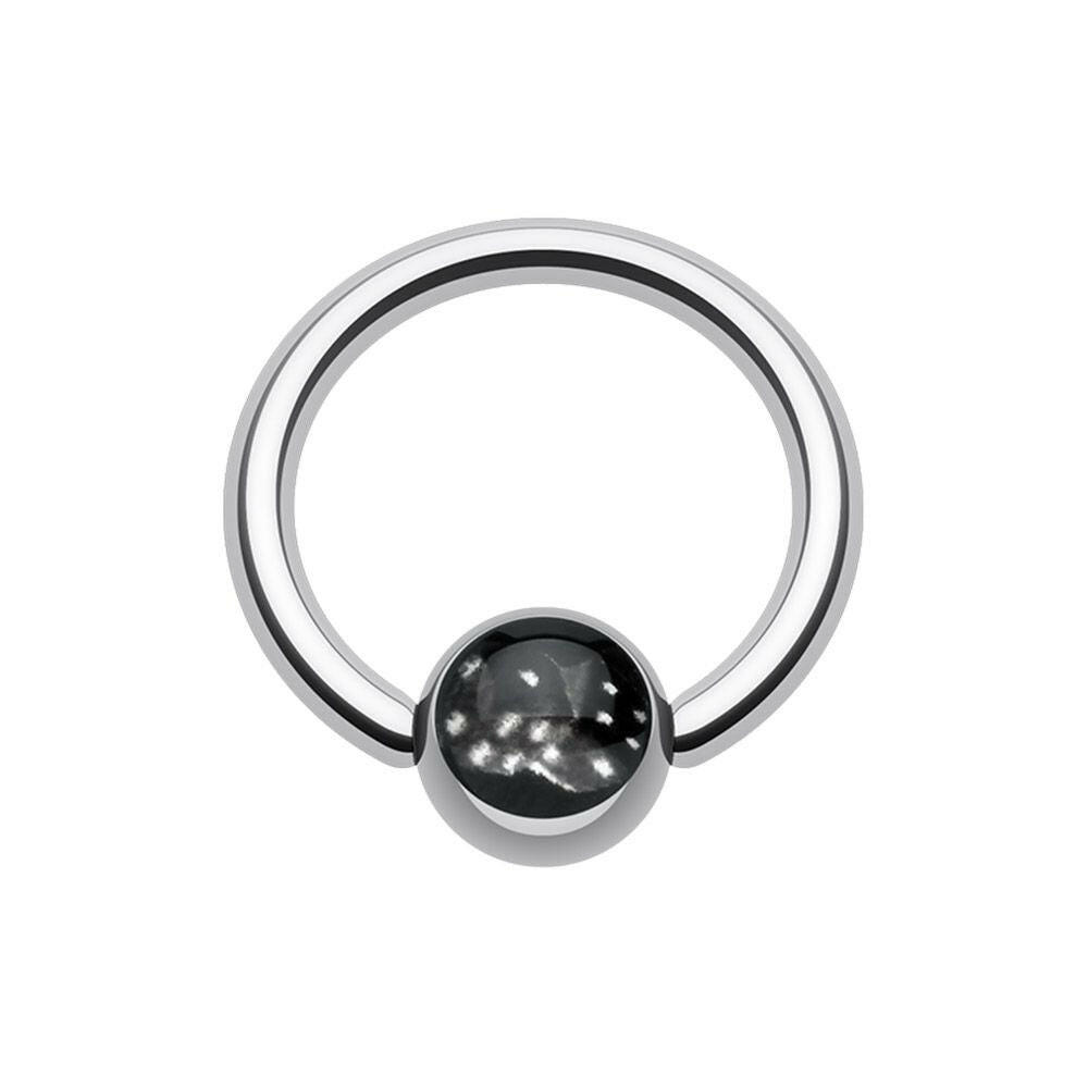 Double Dice Logo Ball Captive Bead Ring.