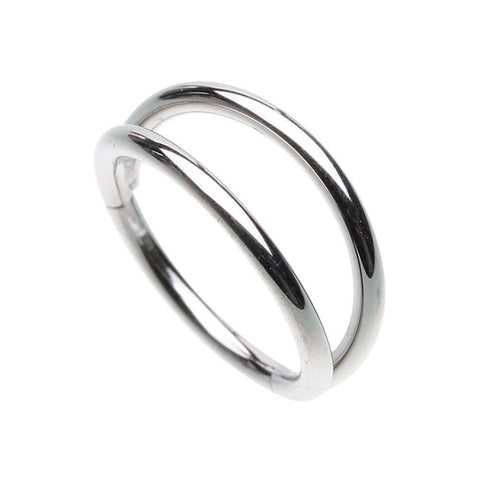 Double Hoop Steel Seamless Hinged Clicker Ring.