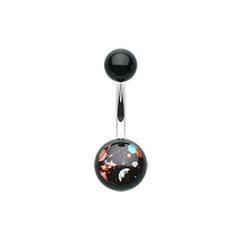 Galaxy Daze Acrylic Logo Belly Button Ring.