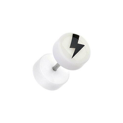 Glow in the Dark Lighting Bolt Acrylic Fake Plug.