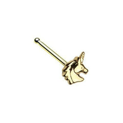 Golden Believe in Unicorns Nose Stud Ring.