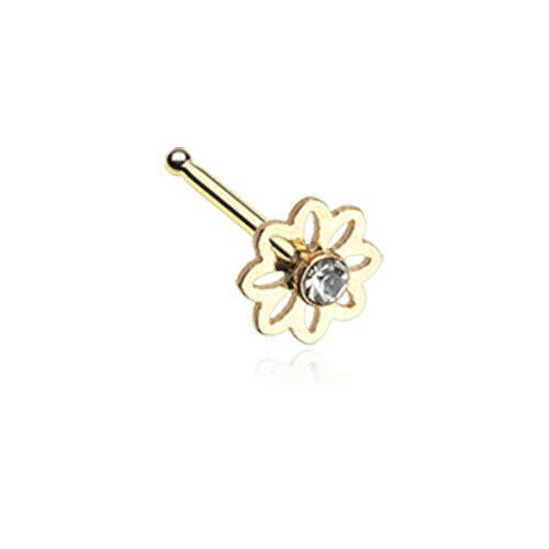 Golden Daisy Breeze Sparkle Nose Stud Ring.