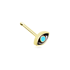 Golden Evil Eye Nose Stud Ring.