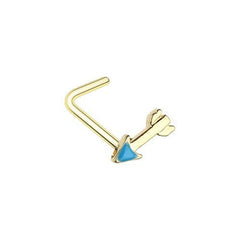 Golden Katniss Arrow L-Shape Nose Ring.