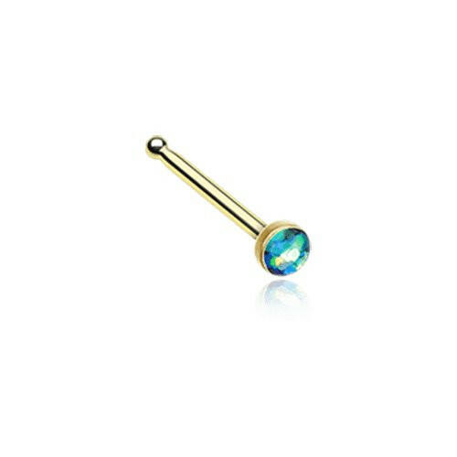 Golden Opal Sparkle Nose Stud Ring.