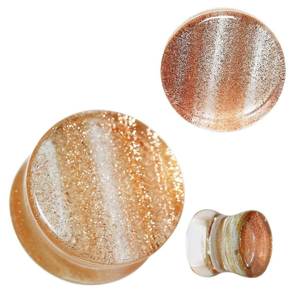 Golden Sand Glass Saddle Plug.