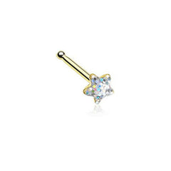 Golden Star Glitter Sparkle Nose Stud Ring.