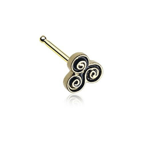 Golden Trilogy Filigree Icon Nose Stud Ring.