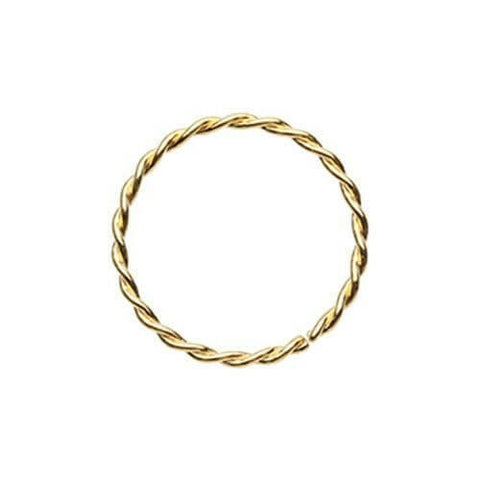 Golden Twist Rope Steel Bendable Nose Hoop.