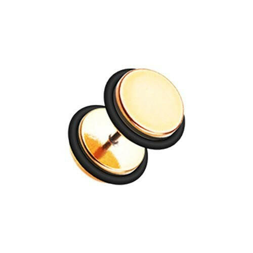 Iridescent Metallic Coat Acrylic Fake Plug with O-Rings.