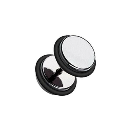 Iridescent Metallic Coat Acrylic Fake Plug with O-Rings.