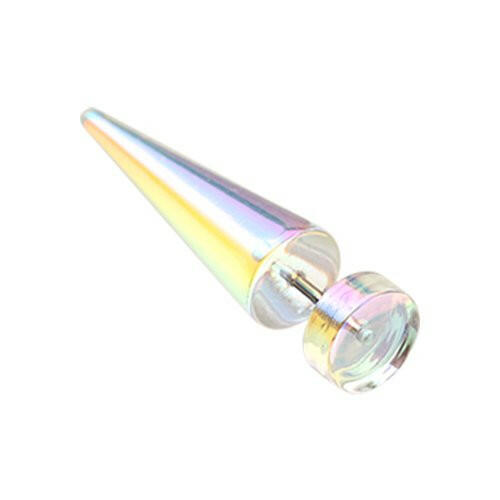 Iridescent Opal Coat Acrylic Fake Taper.