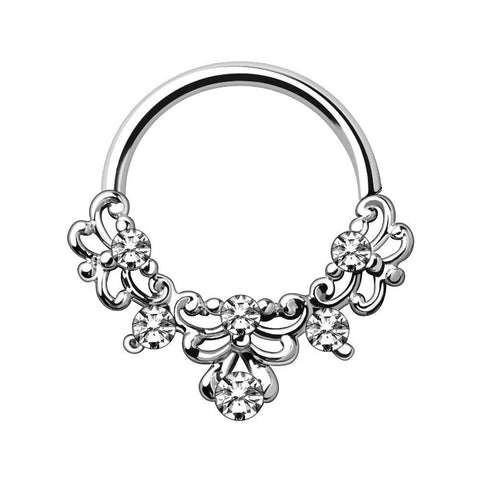 Jeweled Decorative Seamless Ring.