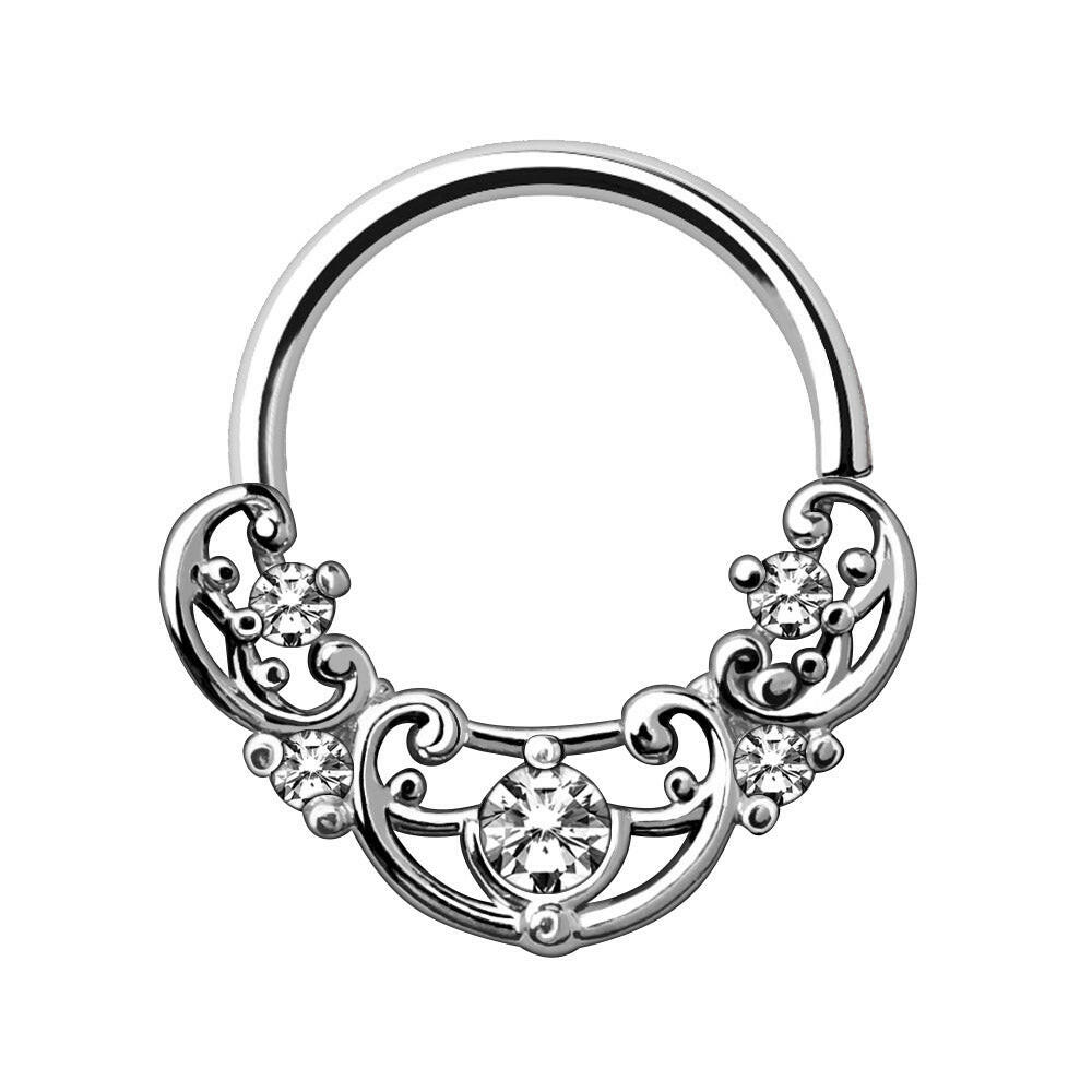 Jeweled Ornate Seamless Ring.