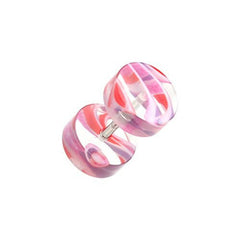 Marble Inlay UV Acrylic Fake Plug.