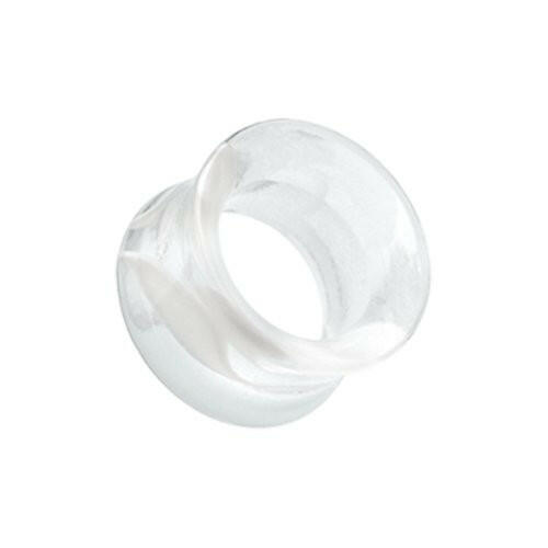 Marble Swirl Acrylic Double Flared Ear Gauge Tunnel Plug.