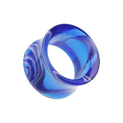 Marble Swirl Acrylic Double Flared Ear Gauge Tunnel Plug.