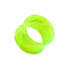 Marble Swirl Acrylic Double Flared Ear Gauge Tunnel Plug.