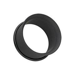 Matte Black Steel Single Flared Ear Gauge Tunnel Plug.